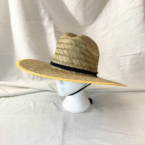 Corona Extra Straw Lifeguard Hat with Repeating Label Under Brim - Picture 7 of 16